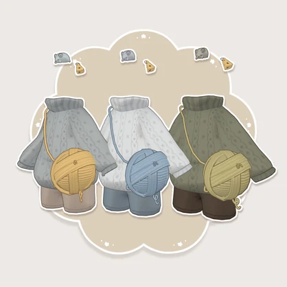 【3Avataer対応】ひだまりねむニット🧶