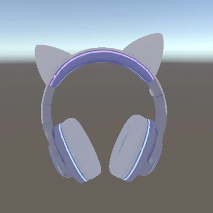 [無料] シンプル ねこみみヘッドフォン 猫耳 ネコミミ 小物 オブジェクト
