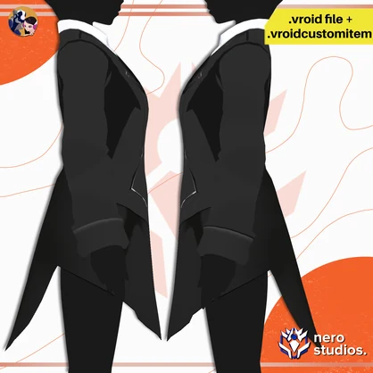 【VRoid 衣装】 ゴシックヴァンパイアコート | VRoid用 / ELEGANT FANTASY VAMPIRE COAT | VROID OUTFIT