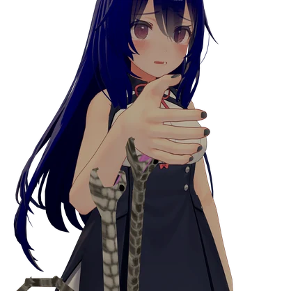 【VRChat想定】噛みつく蛇