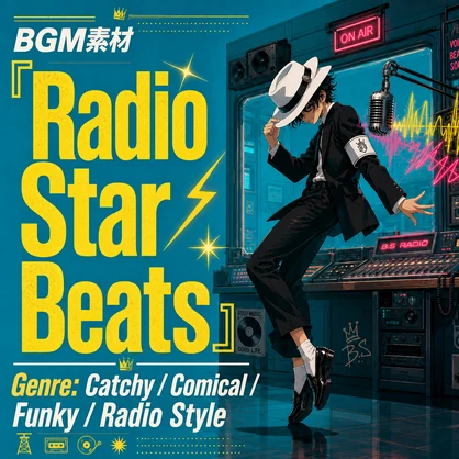 【ラジオOP/配信素材BGM】ワウギターが弾けるノリノリなファンク・ビート｜商用利用可