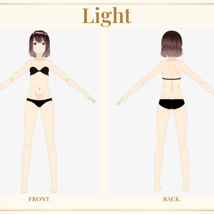 VRoid Skin Texture Set｜顔・体スキンテクスチャ6点セット - エモートパレット