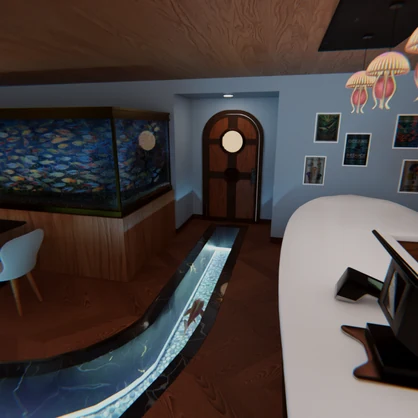 【Blender】幻想水族館カフェ Aquarium Café