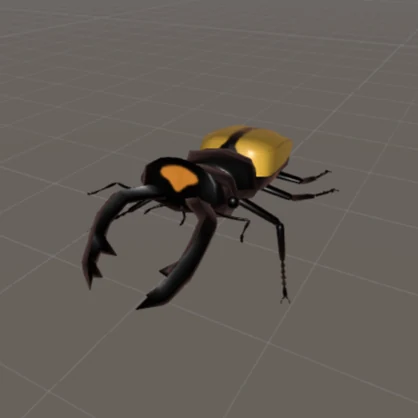 【VRChat向け】ラコダールツヤクワガタ