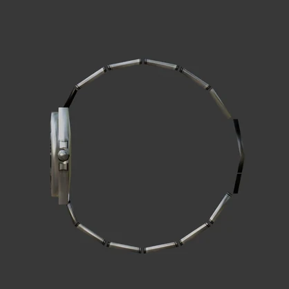 【3D小道具】メンズ_ハイブランド風腕時計(ローポリ)