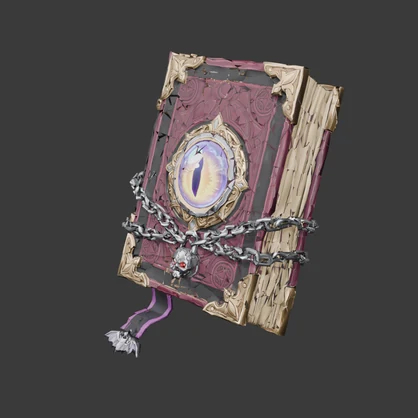 [VRChat Prop] Cursed Eye Grimoire / 【VRChat向け小物】封印された呪いのグリモワール