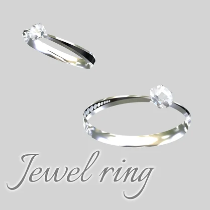 【VRChat想定】Jewel ring【3Dモデル】