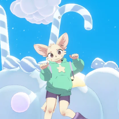MINT THE CHIBI FENNEC - VRChat Avatar (PC/Windows)