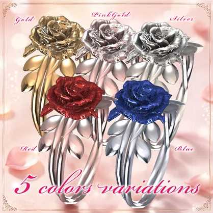 【全アバター対応】Minimal Rose Ring / シンプルな薔薇の指輪