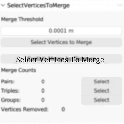 【無料】Select Vertices To Merge [Blender3.5.1 4.2対応]