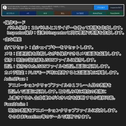 【VRChat 表情改変支援ツール】MorphCanvas - for しなの 【Unity Editor拡張】