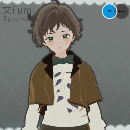 【無料】オリジナル３Dモデル「文Fumi」VRChat想定