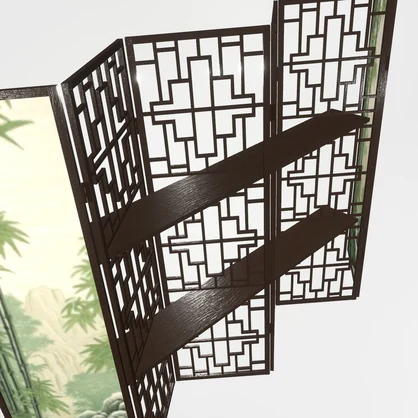 VRChat想定　ルームディバイダー（絵：「竹」）