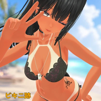 【VRC想定】褐色日焼け跡　マスク＆テクスチャ＋【海咲-Misaki-専用】