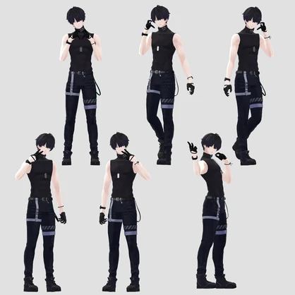 【無料版あり】Mens pose set!【有料版100種】