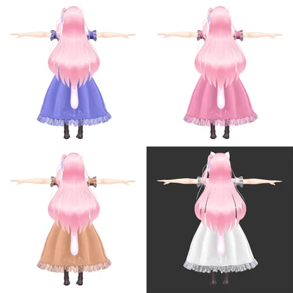 EMISTIA -エミスティア-用衣装、オフショルダーフリルドレス（4色入り）