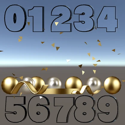 【VRChat想定ワールドギミック】Number Mirrors - 数字型ミラーセット