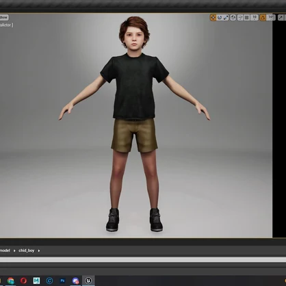 ゲーマー少年レオ - ゲーム・アニメーション制作向け3Dモデル
