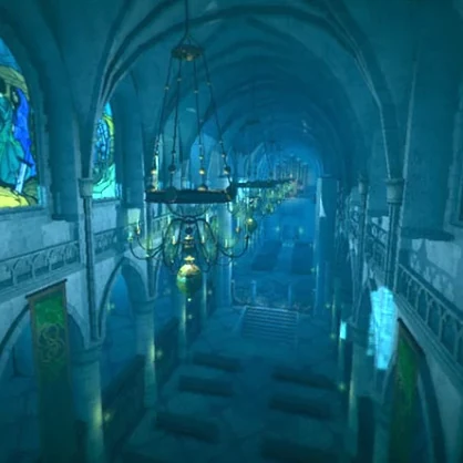 Church with graveyard