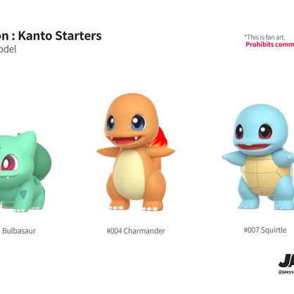 Pokemon Kanto Starters