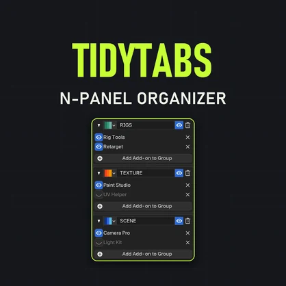 TidyTabs | N-Panel Organizer for Blender