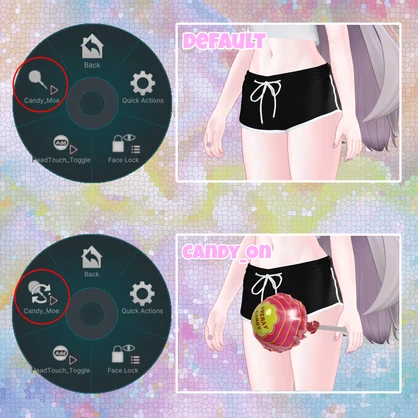 【PB】【Animation】 VRC Candy Asset