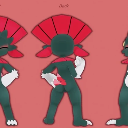 [BlueGuaSpecial] -3Dモデル-Sneasel-ニューラ-Scratchy cac that can also evolve!