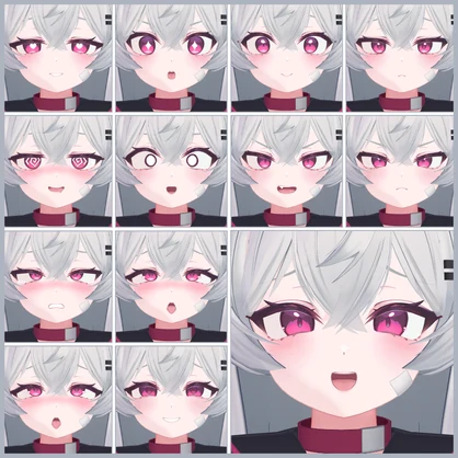 💗【FREE/無料】Riru32Type❥動くまばたきFaceAnimations ⌖ ݁˚