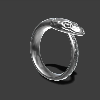 銀蛇の指輪　Snake_Ring