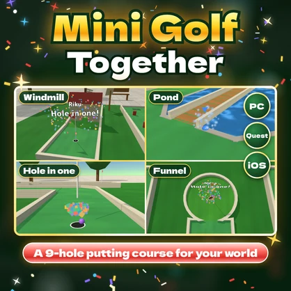 Mini Golf Together | 9-Hole Putting Course with CPU Players for VRChat