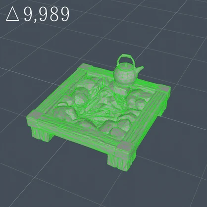 【️新春セール】和風の囲炉裏と鉄瓶セット(Unityパッケージ)