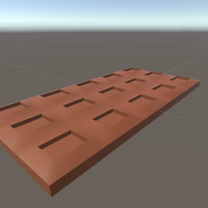 あいうえお順シリーズ 02_板チョコ 3Dモデル（FBX付き）
