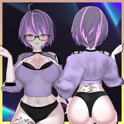 Sporty shortcut Highlights Texture 【VRC Hair Texture - 隣の店】