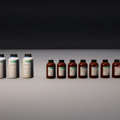 【Unity・URP・3Dモデル】薬品瓶・薬品ボトル　15種