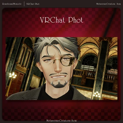 Rosebound Monocle Set - VRChat Gimmicky Avatar Accessory / CP34