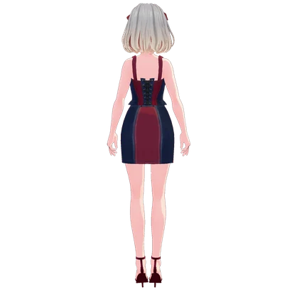 【VRoid正式版】 Barca Dress Outfit VRoid Studio Outfit | Customitem| Vtuber Outfit | Virtual Fashion| Virtual Youtuber| Sport Outfit