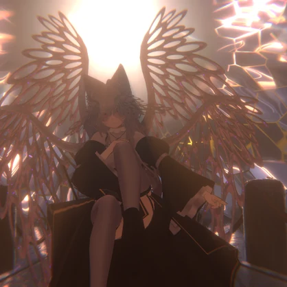 【無料】【VRChat想定】翼六枚セット(眼鏡同梱)