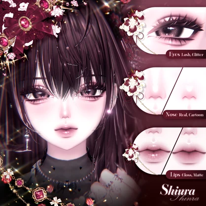 【 3アバター対応 】 Sangria Make-up Texture [PSD]