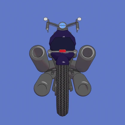 バイク＆アンチマテリアルライフル セット（VRChat・ゲーム素材・プロップ）