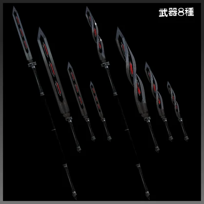 『FM-MW019 CLｰDagger』武器、ピアス、ワールド向け置物セット