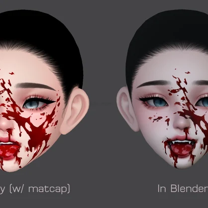 Blood Decals for Amelia Head