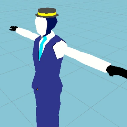 【ローポリアバター】仮面の男(ベスト)