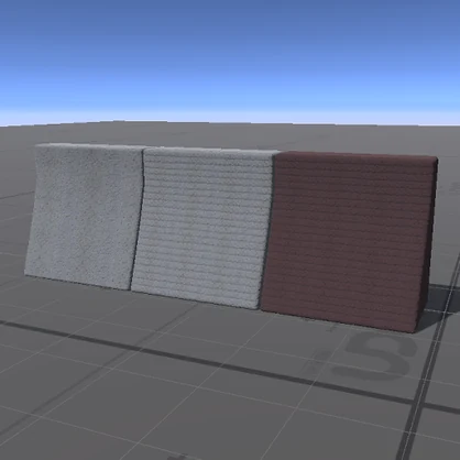 【3D屋外小物】重力式擁壁(H=2m、L=2m)その２【VRChat向け】