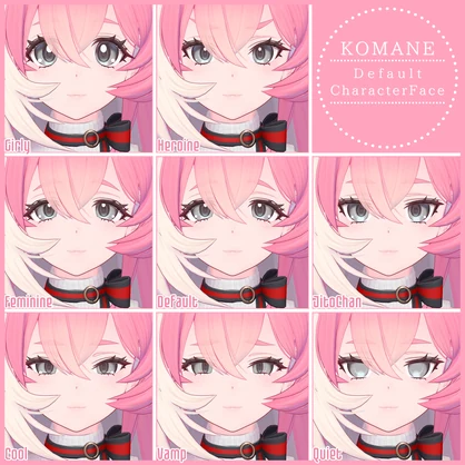💗【FREE/無料】Komane32Type❥動くまばたきFaceAnimations ⌖ ݁˚