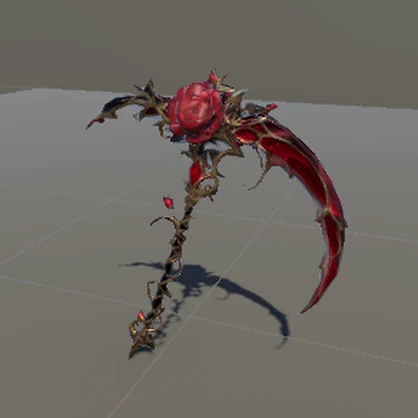 【無料】薔薇月のレイヴンサイズ｜薔薇モチーフ武器 3Dモデル