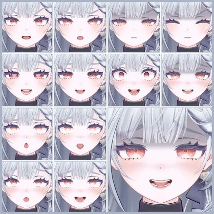 💗【FREE/無料】Telmy32Type❥動くまばたきFaceAnimations ⌖ ݁˚