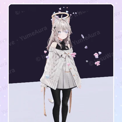 YumeAura｜ゆめかわパーティクル 8種 × 3色（目元のキラキラ・吐息のハート・なでなで・天使の輪ほか／PC・Quest／Modular Avatar）