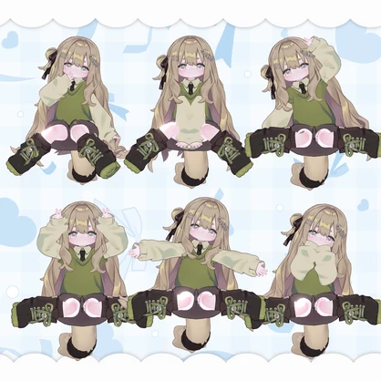 💎FREE有💎【Kipfel/キプフェル】かわいいきぷちゃんぽーず集 22個⸝꙳.‎˖【Kipfel Pose Set】