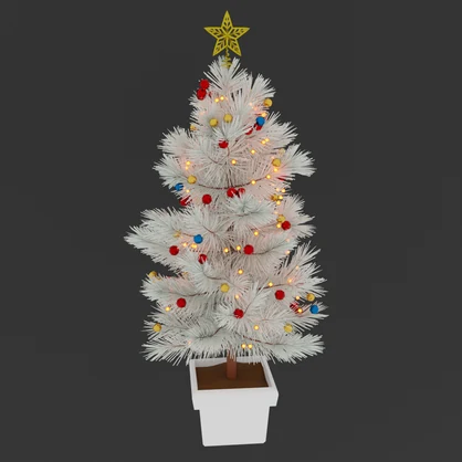 【Blender】 スノーホワイト クリスマスツリー Snow White Christmas Tree
