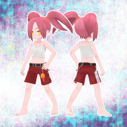螯崎サキ／VRC向けオリジナル3Dモデル　#さびいろ鉄線